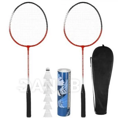 Sada badmintonových raket 2 ks + 6ks košíků