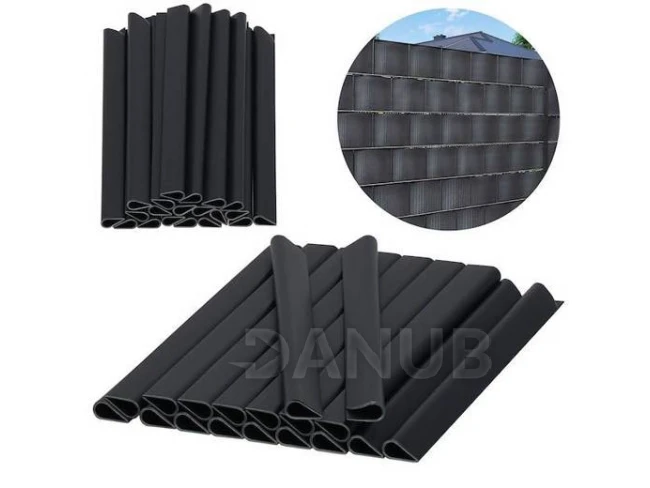 Klipy na stínící plotovou pásku - sada 20 ks m - antracit