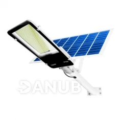 LED solární pouliční svítidlo - 1000W - 6500K - s držákem a dálkovým ovládáním - bílé