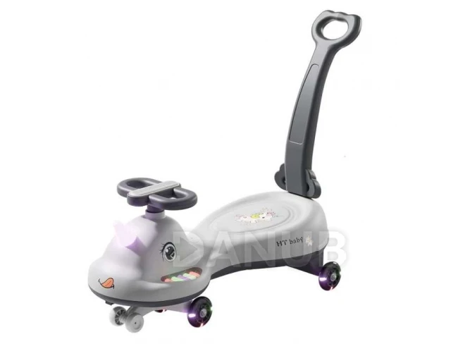 LED odrážedlo Swing FIX S1 s rukojetí - Max. 65 kg - šedé