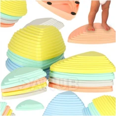 Senzorická cesta - říční kameny - 11 pastelových prvků