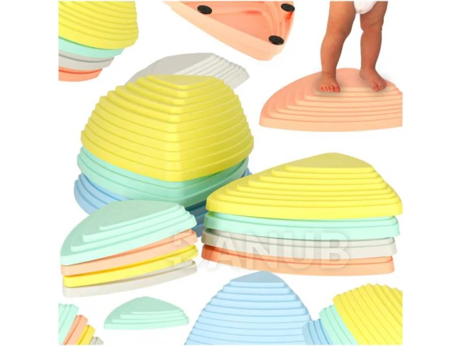 Senzorická cesta - říční kameny - 11 pastelových prvků