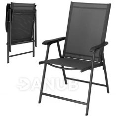 Skládací zahradní židle - šedá
