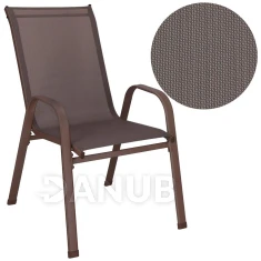 Stohovatelná zahradní židle - hnědá