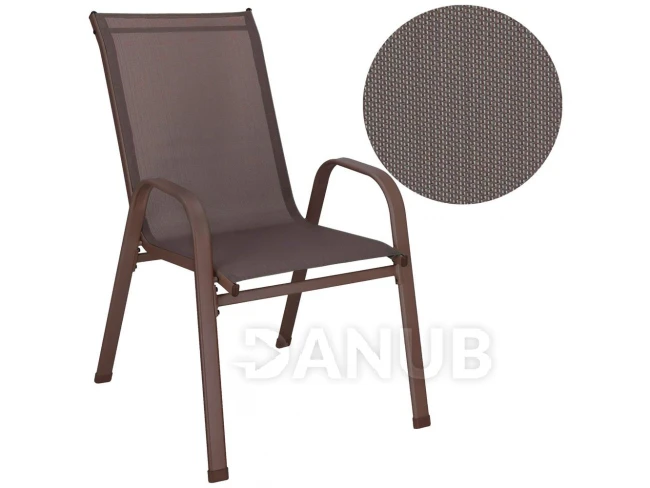 Stohovatelná zahradní židle - hnědá