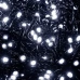 Vánoční led světelný řetěz pro spojování vnější - programy - 500led - 25m - studená bílá