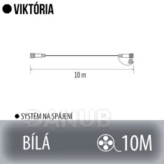 Viktorie prodlužovací kabel pro spojovatelné řetězy - 10m - bílý