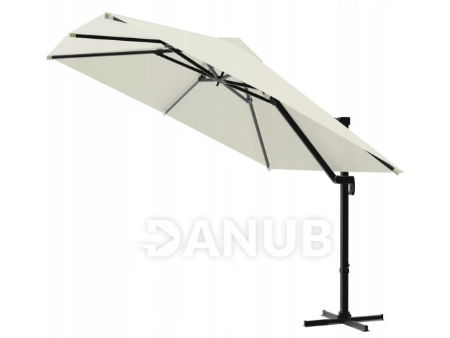 Zahradní slunečník MINI ROMA - 2,5x2,5m - s obalem - béžový