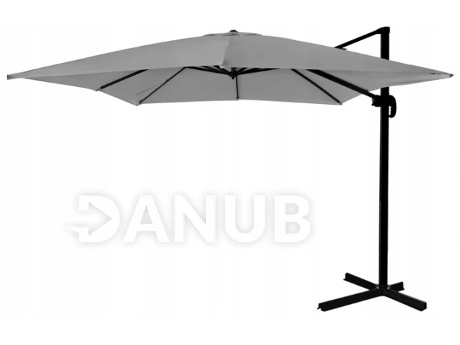 Zahradní slunečník MINI ROMA - 2,5x2,5m - s obalem - šedý