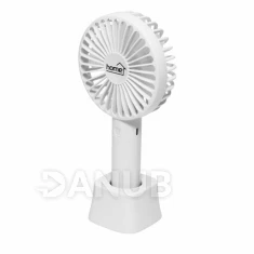 Ruční, nabíjecí ventilátor, 9 cm, bílý