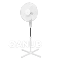 Stojanový ventilátor, bílá barva, 40 cm, 45 W