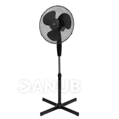 Stojanový ventilátor, černá barva, 40 cm, 45 W