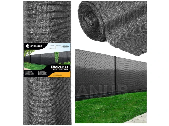 Stínicí síť - 95% stínění - 1,7x10m - 185g/m2 - světlý antracit