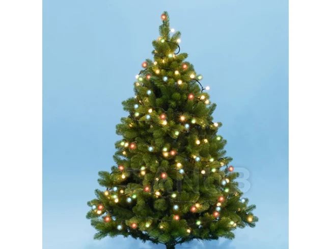 Vánoční LED světelný řetěz vnitřní - kuličky 1,5 cm - 100LED - 8M Multicolour