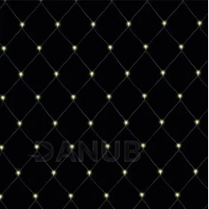 Vánoční LED světelná síť venkovní - 160LED - 2x1,5 m Teplá bílá