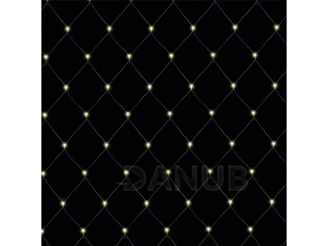 Vánoční LED světelná síť venkovní - 160LED - 2x1,5 m Teplá bílá