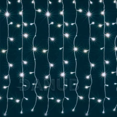 Vánoční LED světelná záclona vnitřní - závěs - 168LED - 1,2m Studená bílá