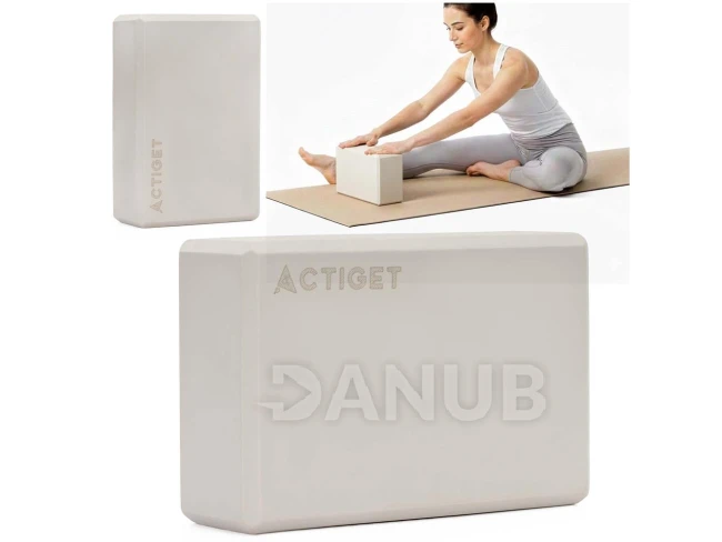 Blok na jógu z pěny EVA 23x15x7,5 cm - béžový