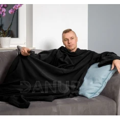 Deka s rukávy černá