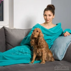 Deka s rukávy mátová