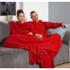 Deka pro pár s rukávy červená