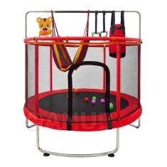 Dětská trampolína s příslušenstvím - 150 cm - červená