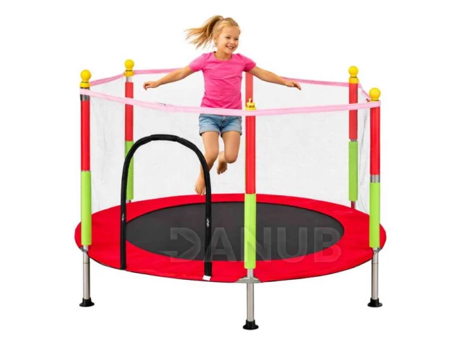 Dětská zahradní trampolína 140 cm - červená