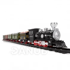 Dětský vláček s vagóny, párou a zvuky na baterie