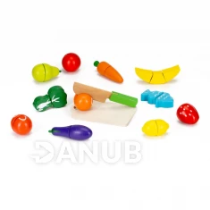 Dřevěná sada na krájení ovoce a zeleniny - 13 dílů