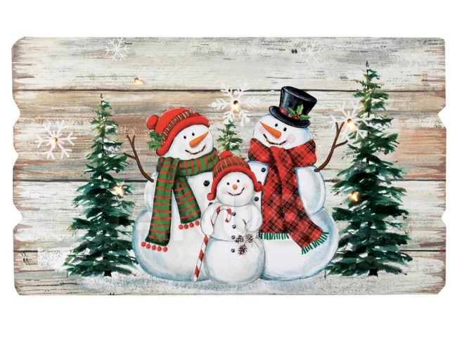 Dřevěný svítící obraz