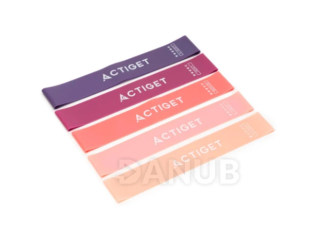 Fitness odporové gumy na cvičení - sada 5 ks - odpor 1-20 kg