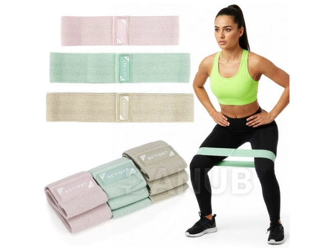 Fitness odporové gumy na cvičení - sada 3 ks - odpor 3-31 kg