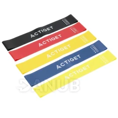 Fitness odporové gumy na cvičení - sada 5 ks - odpor 1-20 kg