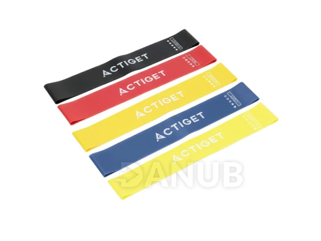 Fitness odporové gumy na cvičení - sada 5 ks - odpor 1-20 kg