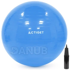 Gymnastický míč na pilates a rehabilitaci - 55 cm s pumpou - modrý
