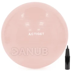 Gymnastický míč na pilates a rehabilitaci - 65 cm s pumpou - pudrová růžová