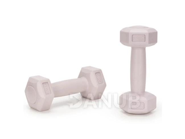 Jednoruční činky - 2 ks - 2x0,5 kg - světle růžové