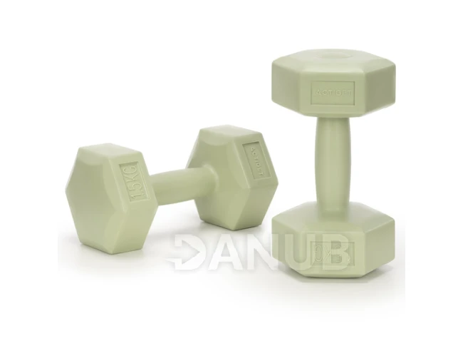 Jednoruční činky - 2 ks - 2x1,5 kg - zelené