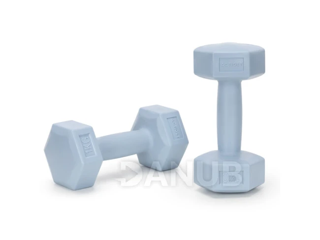 Jednoruční činky - 2 ks - 2x1 kg - světle modré