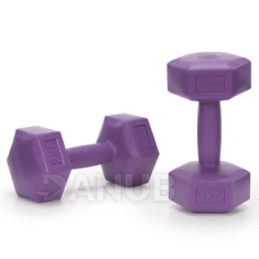 Jednoruční činky - 2 ks - 2x2 kg - fialové