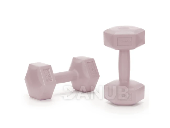 Jednoruční činky - 2 ks - 2x2 kg - růžové