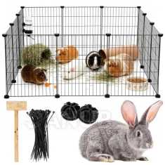 Klec pro zvířata - 143x71x46 cm - černá