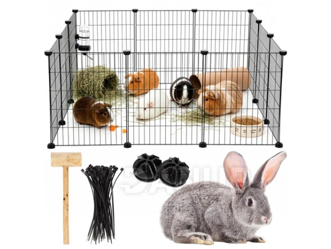 Klec pro zvířata - 143x71x46 cm - černá