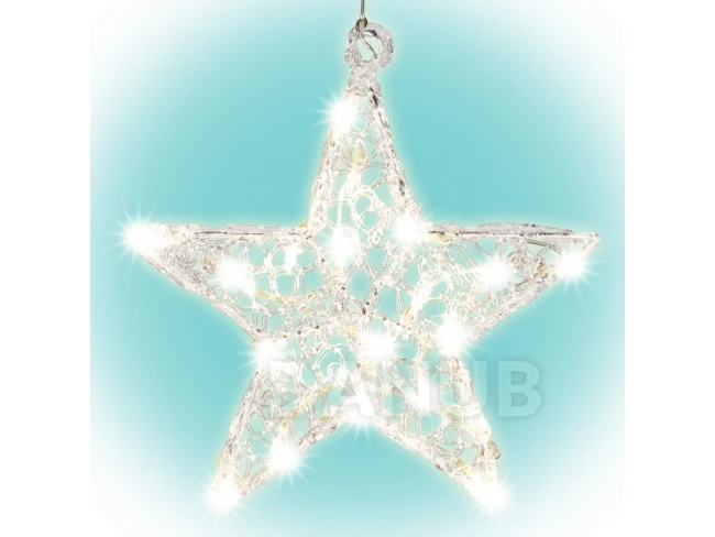 LED dekorace do okna, akrylová hvězda