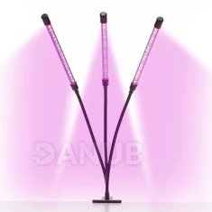 LED lampa na růst rostlin - 3 panely - časovač a spona - USB