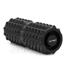 Masážní pěnový válec/roller s výstupky - středně tvrdý - černý