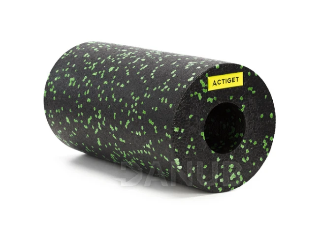 Masážní válec/roller - středně tvrdý pěnový válec - černo-zelený