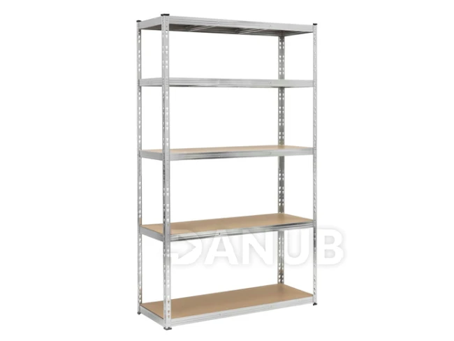 Nastavitelný kovový regál s 5 policemi - 205x120x45 cm - 1000 kg