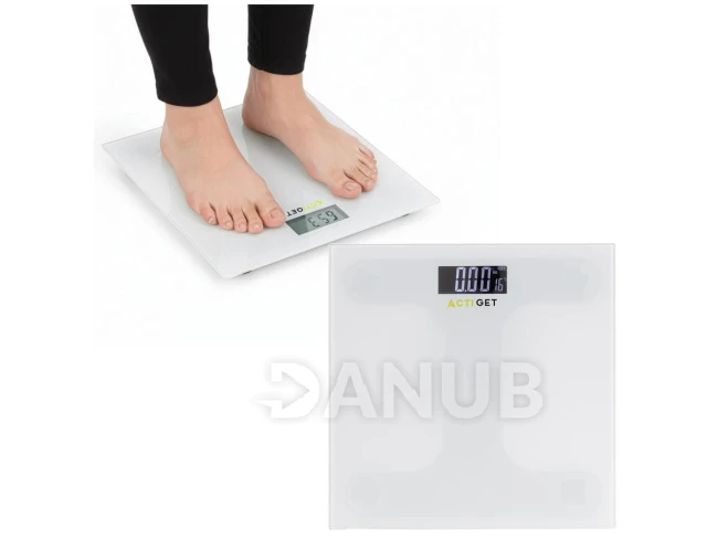 Osobní elektronická váha - 150 kg - tvrzené sklo - bílá