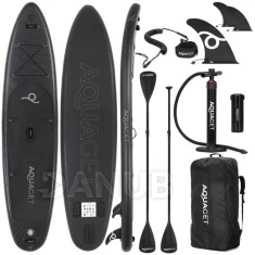 Paddleboard s příslušenstvím - 350 cm - 150kg - černý